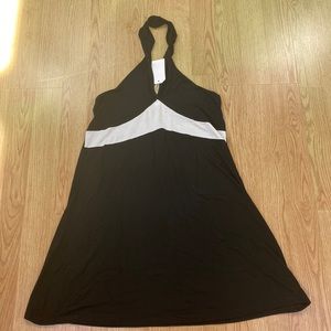 NWT Black and white halter dress